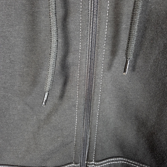 True Religion Logo Seal Sherpa-Lined Zip Hoodie Jet Black Men’s XL - Picture 7 of 14